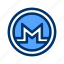 monero, coin, cryptocurrency, blockchain, bitcoin, currency, finance 