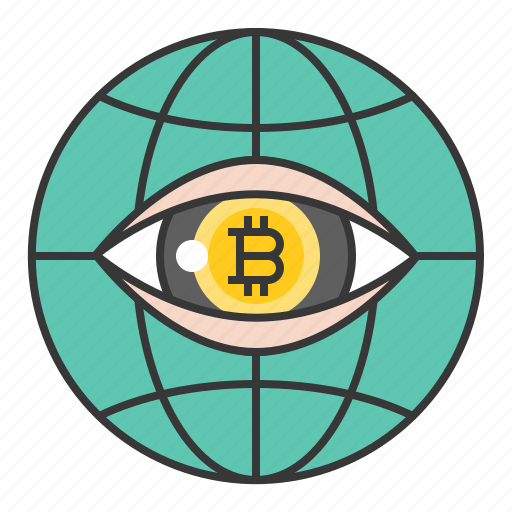 Bitcoin, blockchain, coin, cryptocurrency, digital currency, investment, surveillance icon - Download on Iconfinder