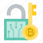 blockchain, bitcoin, cryptocurrency, digital currency, key, lock 