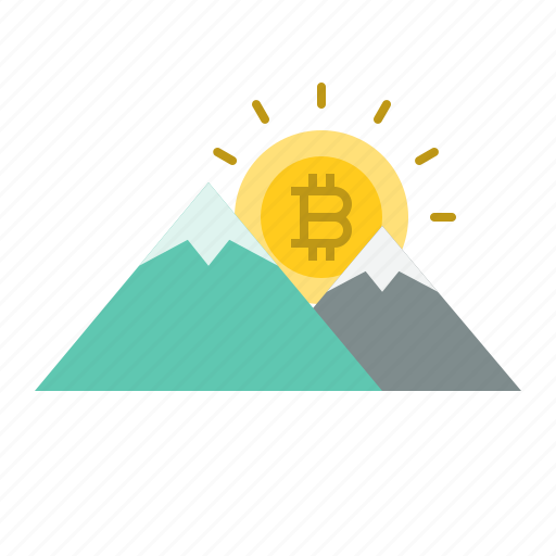 Blockchain, bitcoin, cryptocurrency, digital currency, goal, mountain icon - Download on Iconfinder
