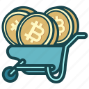 mine, cart, cryptocurrency, finance, currency, digital, business, technology