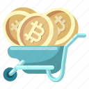 mine, cart, cryptocurrency, finance, currency, digital, business