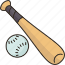 baseball, bat, sport, activity, game