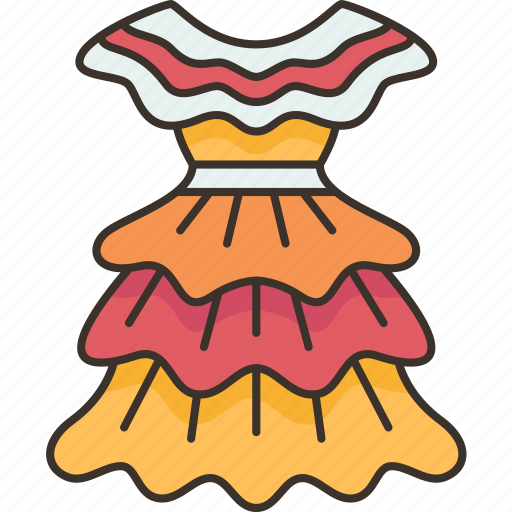 Cuban, lady, dress, carnival, traditional icon - Download on Iconfinder