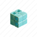 cube, geometrical, shape, hollow, hole, stand, stack, block 