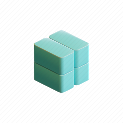 Cube, geometrical, shape, solid, stand, stack, vertical 3D illustration - Download on Iconfinder