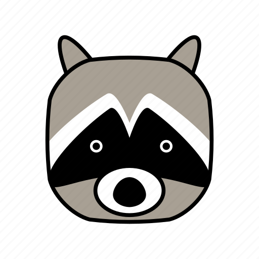 Animals, characters, color, cute, forest, pets, racoon icon - Download on Iconfinder