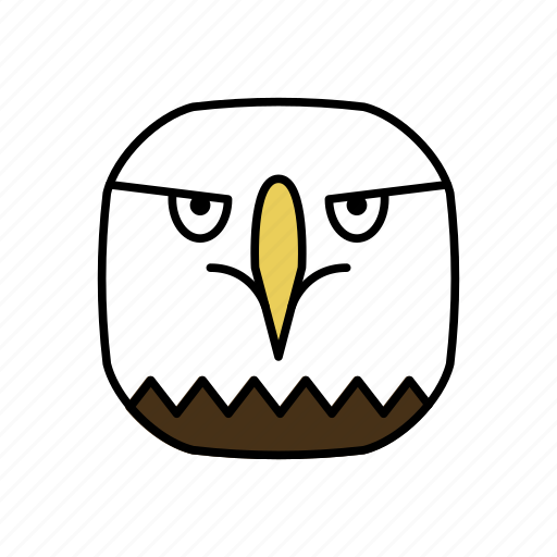American bald eagle, animals, bird, characters, color, cute, pets icon - Download on Iconfinder