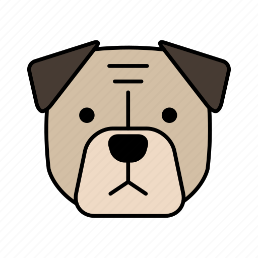 Animals, characters, color, cute, dog, pets, pug icon - Download on Iconfinder