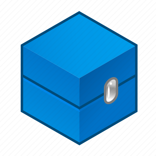 Blue, box, casket, gift, metal, precious, tin icon - Download on Iconfinder