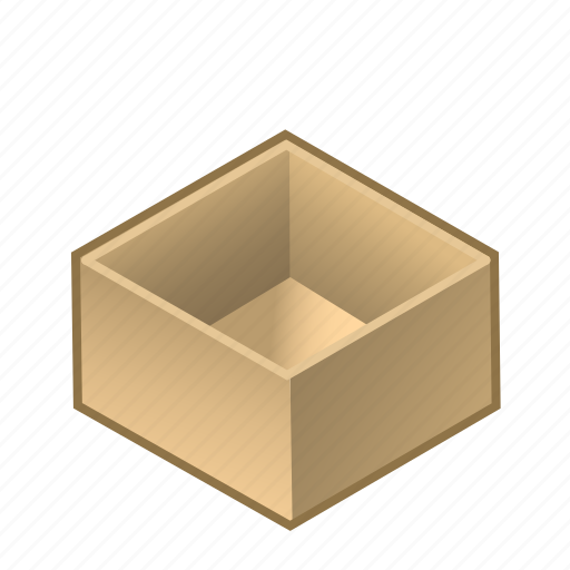 Binder, box, drawer, emptied, empty, shallow, unfilled icon - Download on Iconfinder