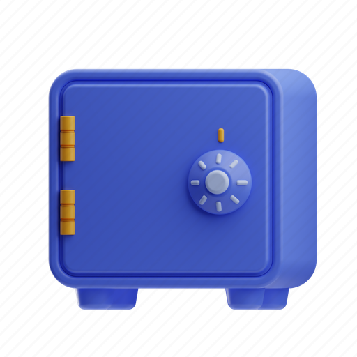 Safety box, savings, money, investment, finance, business, office 3D illustration - Download on Iconfinder