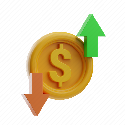 Cash flow, money flow, transaction, money, currency, finance, business 3D illustration - Download on Iconfinder