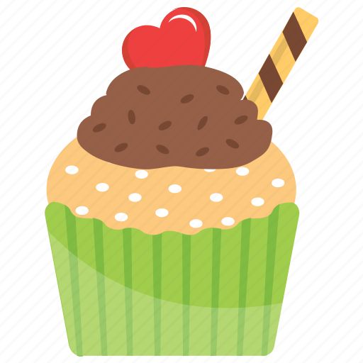 Cream cupcake, cupcake, muffin, small cake, valentines cupcake icon - Download on Iconfinder