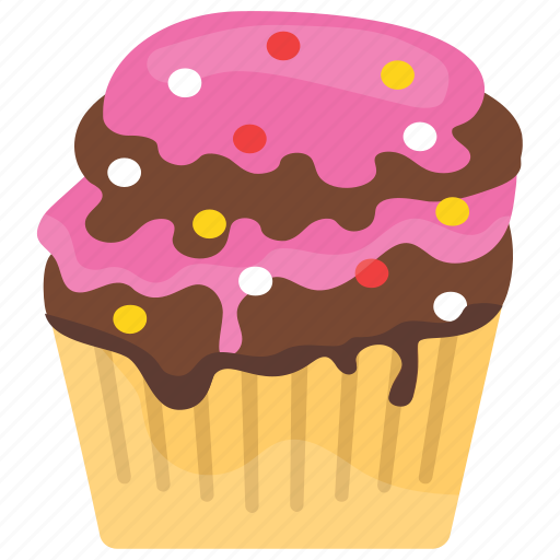 Confetti cupcake, cupcake, muffin, small cake, sweet cake icon - Download on Iconfinder