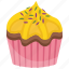 cinnamon cupcake, cinnamon muffin, cupcake, sweet cake, yellow cupcake 