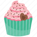 creamy cupcake, creamy muffin, cupcake, praline cupcake, sweet cake 