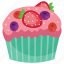 cake, fruit cupcake, fruit muffin, sweet cake 