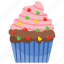 cream cake, cupcake, party cupcake, party muffin, sweet cake 