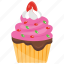 hawaiian cupcake, hawaiian muffin, small cake, sweet cake, whipped cupcake 