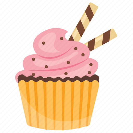 Bubblegum cupcake, cupcake, muffin, small cake, sweet cake icon - Download on Iconfinder