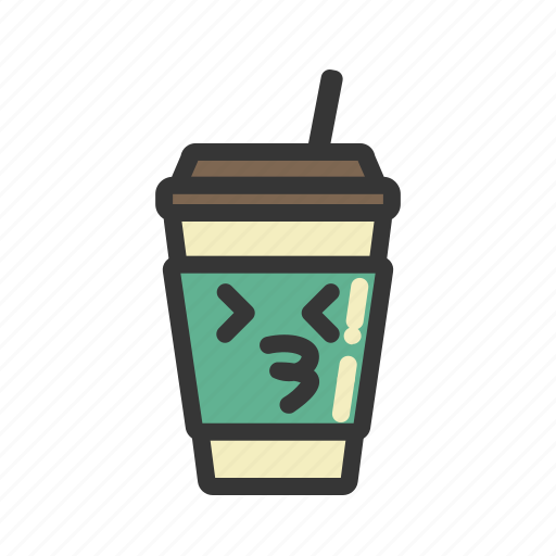 Coffee, cup, emoji, emoticon, emotion, expression icon - Download on Iconfinder