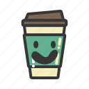 coffee, cup, emoji, emoticon, emotion, expression