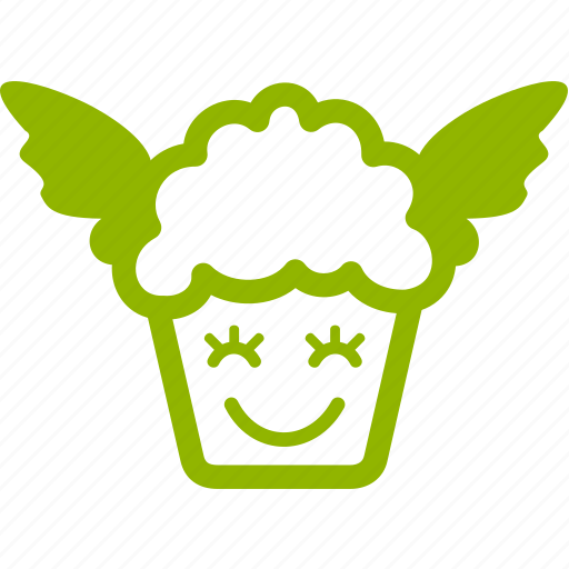 Cartoon, cupcake, dessert, food, meal, wing icon - Download on Iconfinder