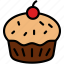 cake, muffin, sweet, dessert, cupcake