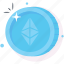 ethereum, coin, crypto, digital, currency, cryptocurrency, money 