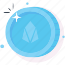 eos, coin, crypto, digital, currency, cryptocurrency, money