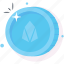 eos, coin, crypto, digital, currency, cryptocurrency, money 
