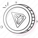 tron, coin, crypto, digital, currency, cryptocurrency, money