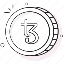 tezos, coin, crypto, digital, currency, cryptocurrency, money