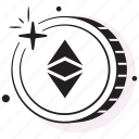 ethereum, classic, coin, crypto, digital, currency, cryptocurrency