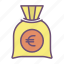 euro, bag 