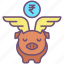 piggy, bank, with, wings, 2 