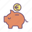 piggy, bank, euro 