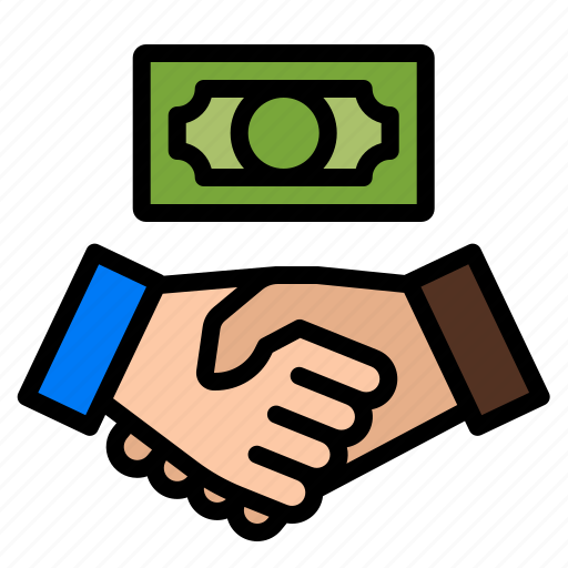 Deal, hand, money, partnership, shake icon - Download on Iconfinder