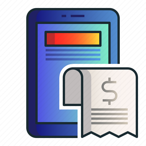 Mobile, receipt, phone, smartphone icon - Download on Iconfinder