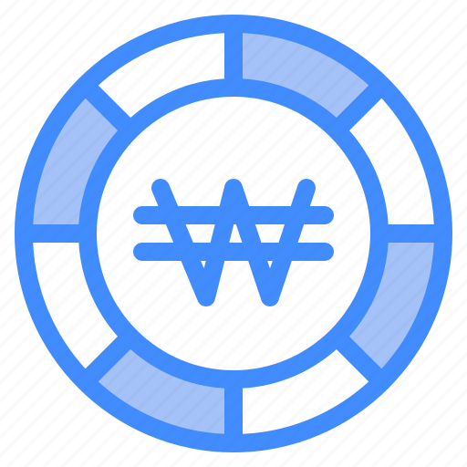Won, coin, currency, money, cash icon - Download on Iconfinder