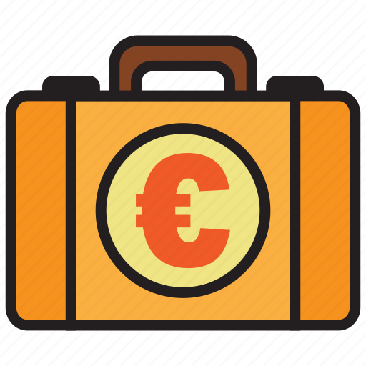 Briefcase, euro, bag, business, currency, money icon - Download on Iconfinder