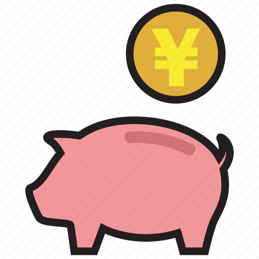 Saving, yen, bank, finance, money, save, pig icon - Download on Iconfinder