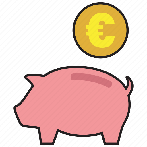 Euro, saving, cash, coin, currency, pig, savings icon - Download on Iconfinder