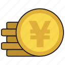 yen, cash, coin, currency, finance, money