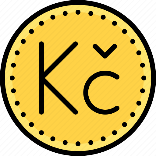 Coin, currency, czech republic koruna, koruna, money icon - Download on Iconfinder