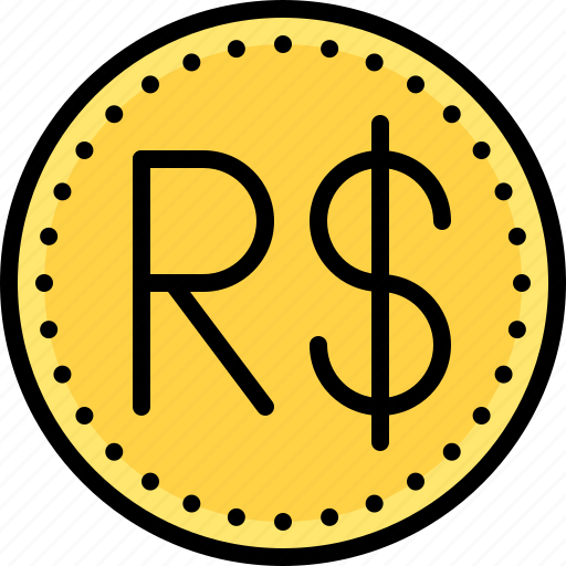 Brazilian real, coin, currency, money, real icon - Download on Iconfinder
