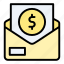 currency, email, message, dollar 