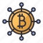 currency, bitcoin, crypto, digital, money, server, electronics 