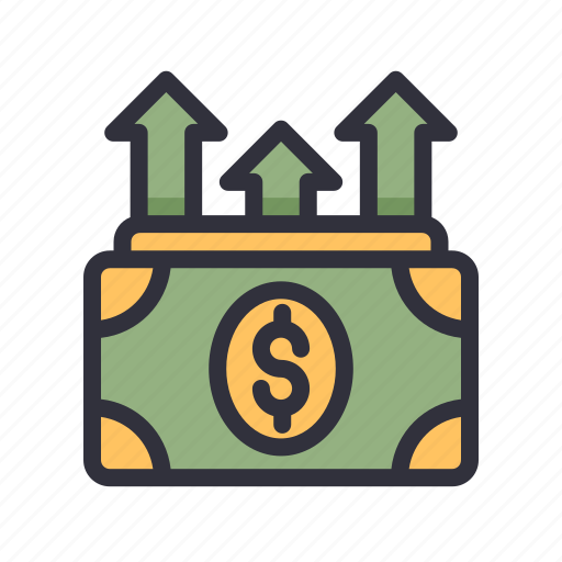 Currency, money, dollar, growth, up, finance, economy icon - Download on Iconfinder